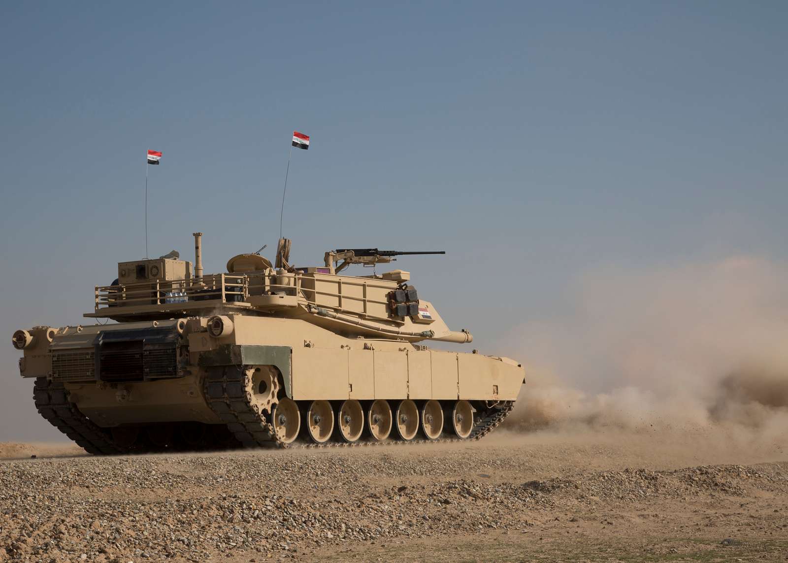 An Iraqi M1 Abrams tank crew fires during a live fire - NARA & DVIDS ...