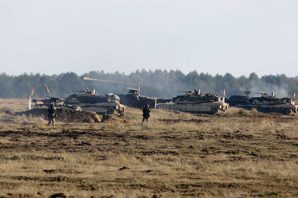 U.S. Army M1A2 Abrams and M2A3 Bradley Fighting Vehicles, - PICRYL ...