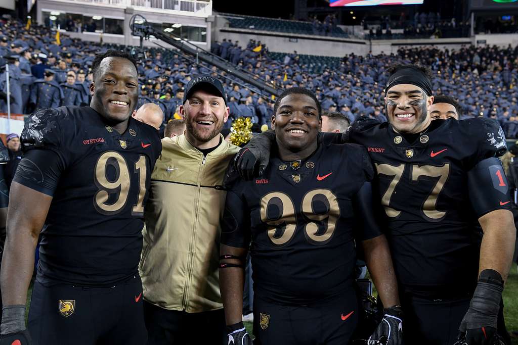 U.S. Military Academy football players pose for a picture - NARA ...