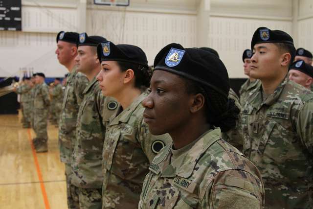 America’s First Corps Soldiers stand at attention during - NARA & DVIDS ...