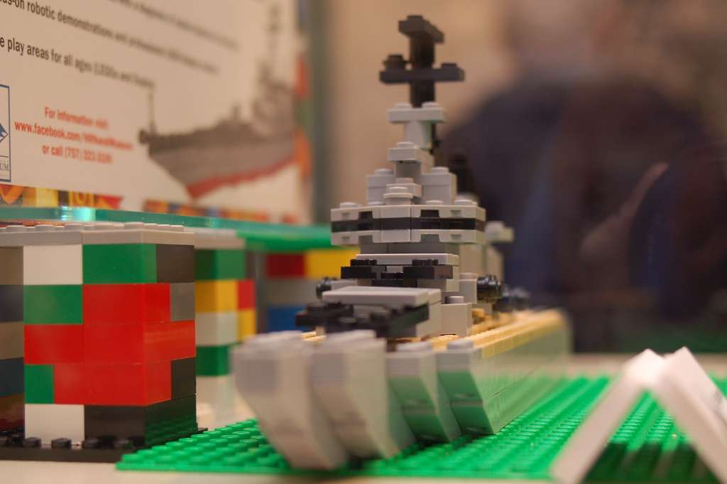 Detailed LEGO models of the USS Wisconsin (BB 64), - PICRYL Public ...