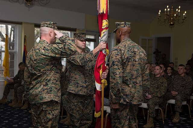 U.S. Marine Col. John Armellino, center, outgoing commanding - NARA ...