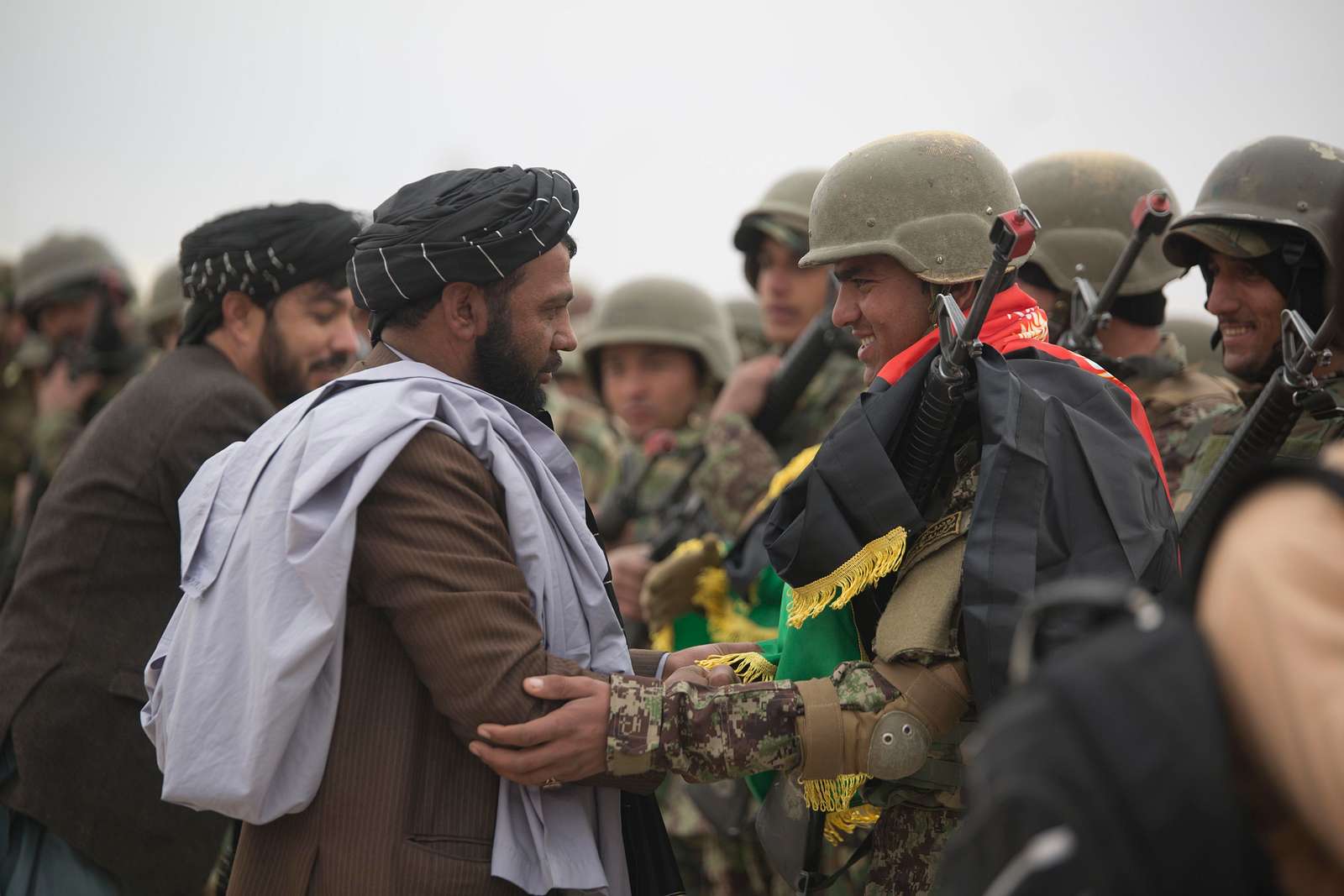 A Helmand Province Politician Wraps The Flag Of Afghanistan - NARA ...