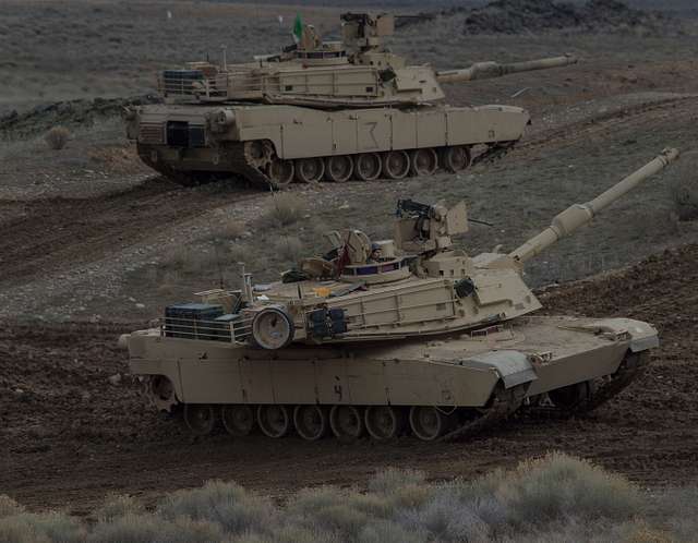 M1A2 Abrams Tanks From A Company, 2-116th Cavalry Brigade - NARA ...