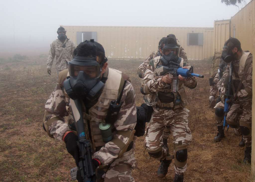 Moroccan special operations forces bound toward their - PICRYL - Public ...