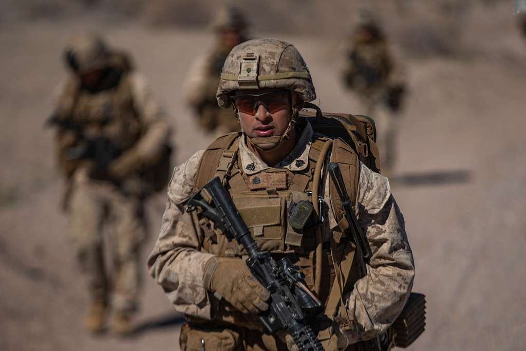 U.S. Marine Daniel Gomez, a platoon sergeant with 3rd - NARA & DVIDS ...