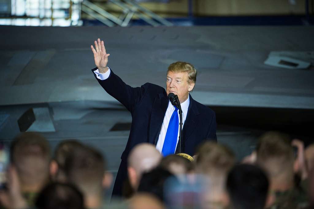 DVIDS - Images - President Donald Trump speaks to U.S. Airmen on