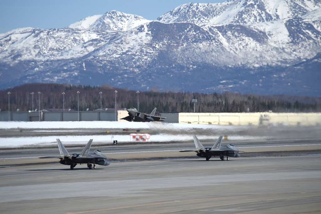 F-22 Raptors from the 3rd Wing and 477th Fighter Group - PICRYL Public ...