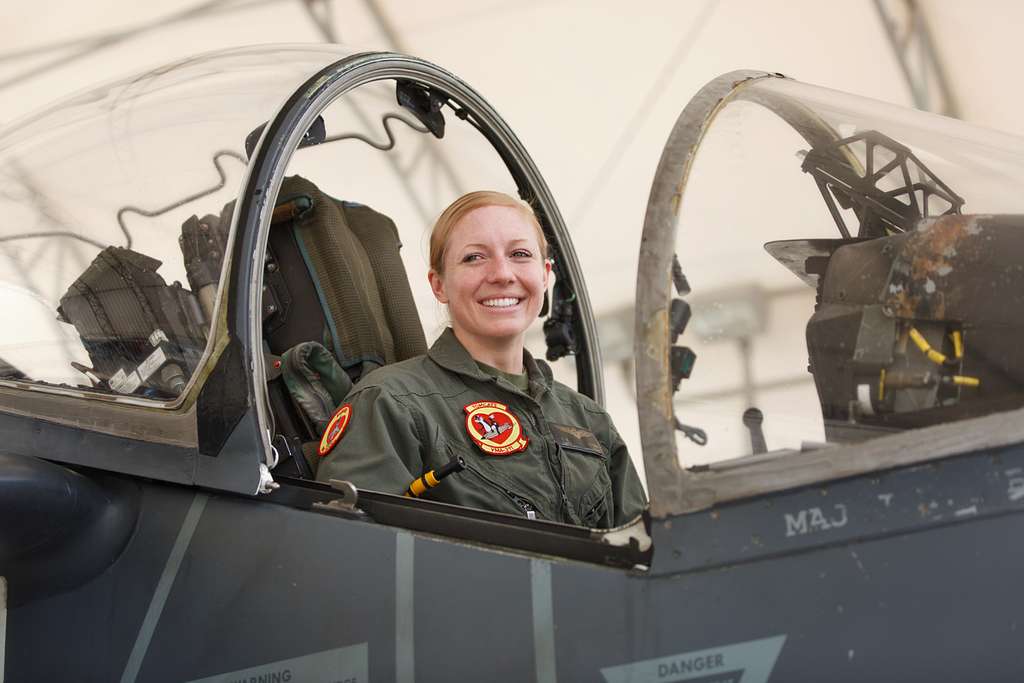 U.S. Marine Corps Capt. Kelsey Casey sits in the cockpit - PICRYL ...