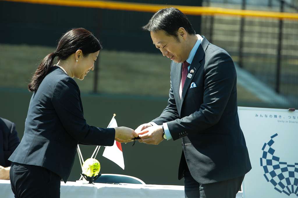 Joy Sakurai, left, the principal officer of the U.S. - NARA