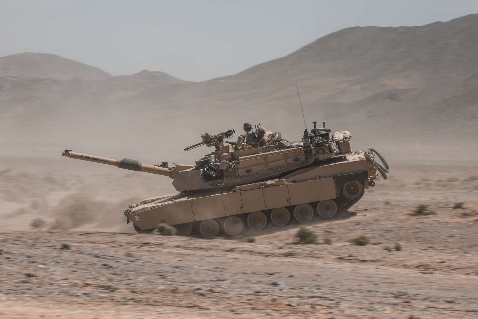 A M1A2 Abrams maneuvers in the training area of Fort, - NARA & DVIDS ...