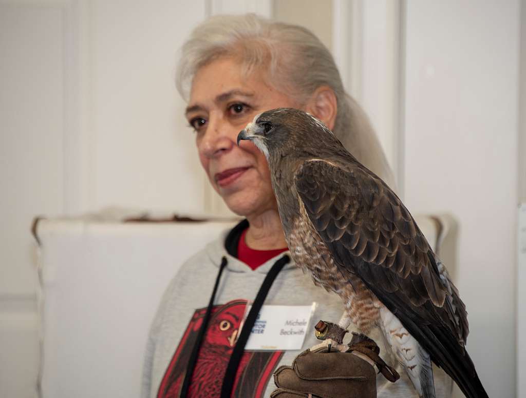 Michele Beckwith a volunteer with the California Raptor PICRYL