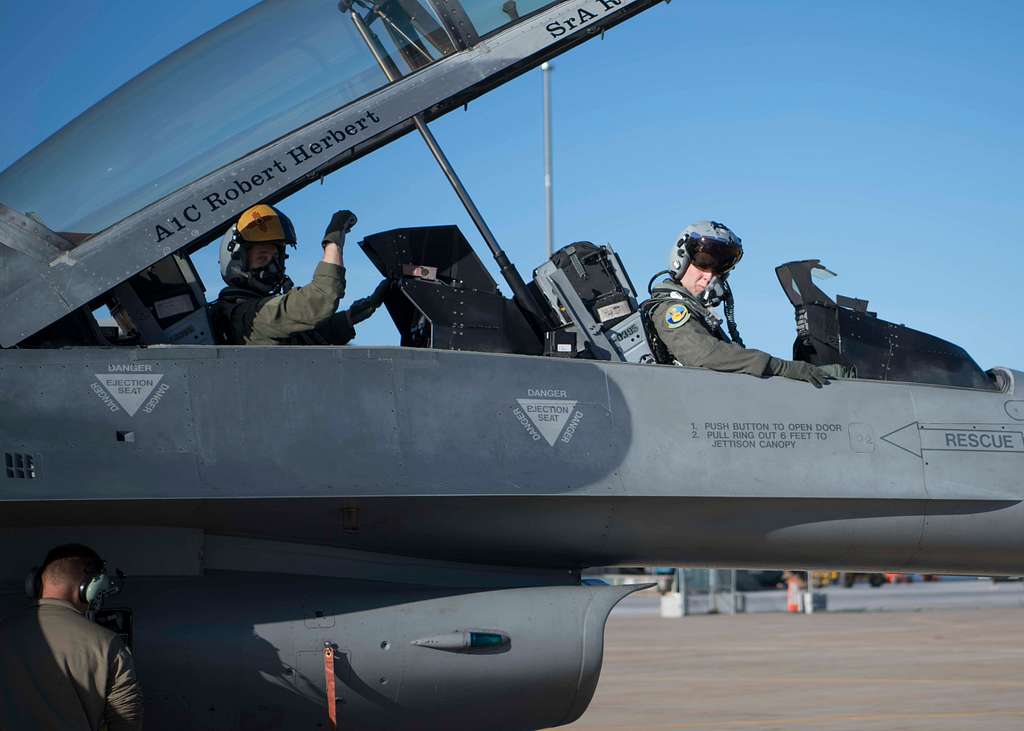 An Airman Displays The 311th Fighter Squadron “fangs Nara And Dvids Public Domain Archive Public 9413