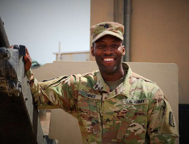 Sgt. Allen Hines, 529th Support Battalion, smiles for - NARA & DVIDS ...