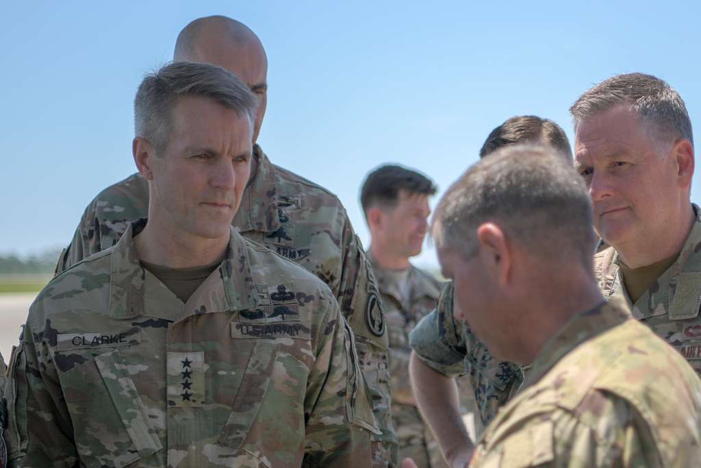 U.S. Army General Richard Clarke, commander, United States Special  Operations Command (SOCOM) is interviewed during the DoD Warrior Games on  Aug. 23, 2022 at the ESPN Wide World of Sports Complex in