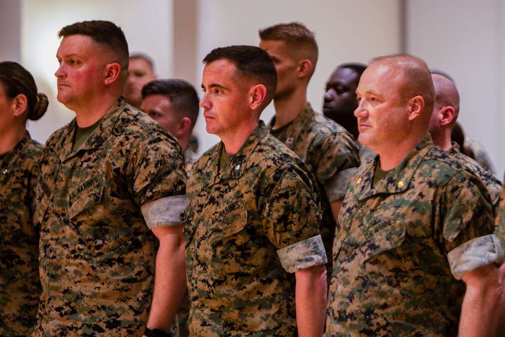 From left to right, U.S. Marine Sgt. Maj. Joshua - PICRYL Public Domain ...
