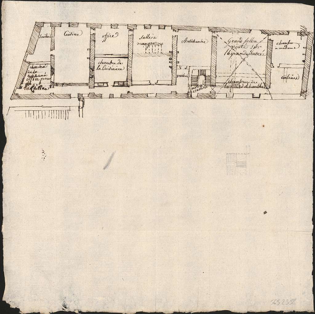 Plan de bâtiments issus des archives de la famille Bottu de la ...