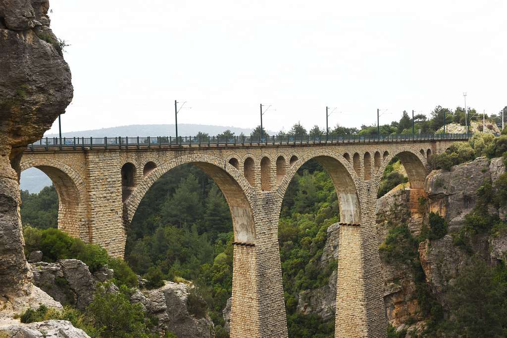 The Varda Viaduct towers over a gorge on May 25, 2018, - NARA & DVIDS ...