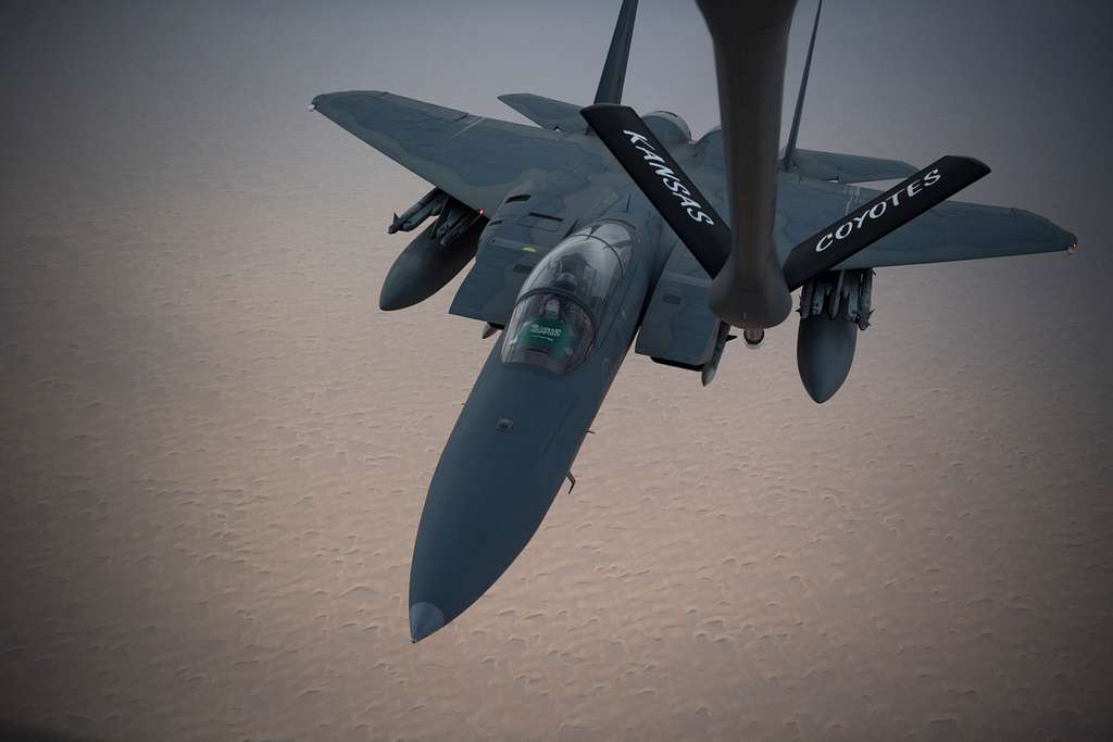 A Royal Saudi Air Force F-15C Eagle approaches a U.S. - NARA & DVIDS ...