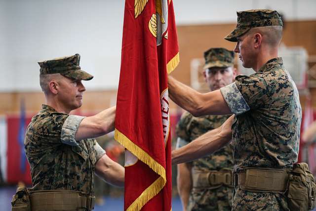 U.S. Marine Corps Lt. Col. John M. Nash passes the - PICRYL - Public ...