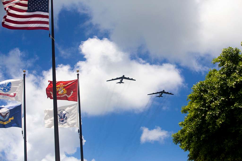 Two Boeing B-52 Stratofortress' Conduct A Flyover During - NARA & DVIDS ...