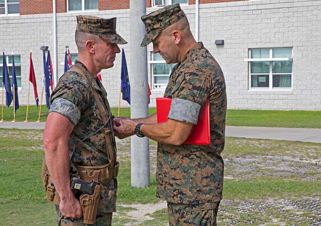 U.S. Marine Col. Brian Coyne, right, commanding officer, - PICRYL ...