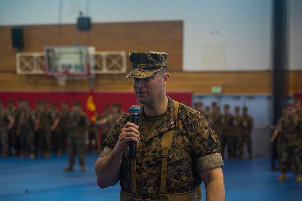 U.S. Marine Corps Lt. Col. Paul B. Bock Delivers His - PICRYL - Public ...