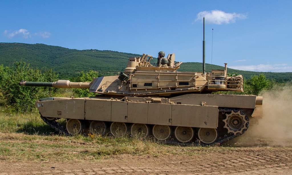 An M1 Abrams tank assigned to 1st Battalion, 16th Infantry - NARA ...