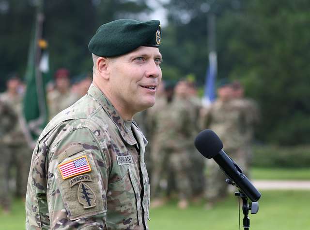 Colonel Michael Kornburger, outgoing commander, 1st - PICRYL - Public ...