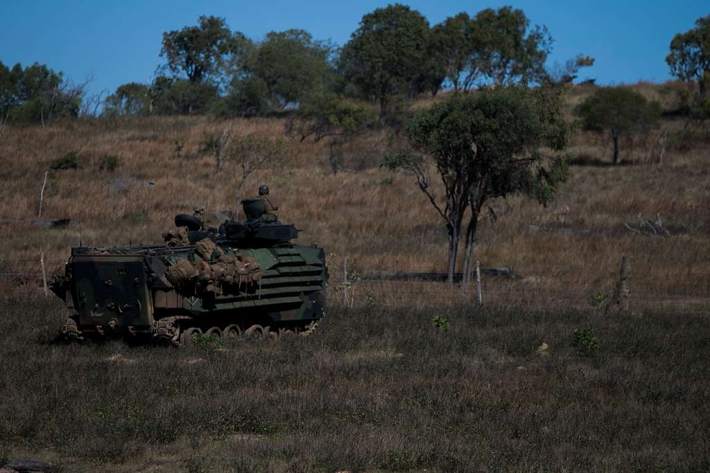 An assault amphibious vehicle with Fox Company, Battalion - NARA ...