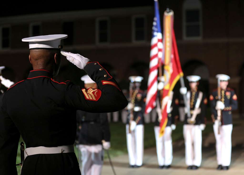 Sergeant Julian Moore, Parade Marching Staff, Marine - Picryl Public 