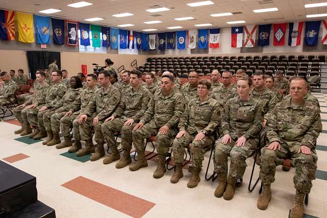 Soldiers Sit At Attention During A Noncommissioned - NARA & DVIDS ...