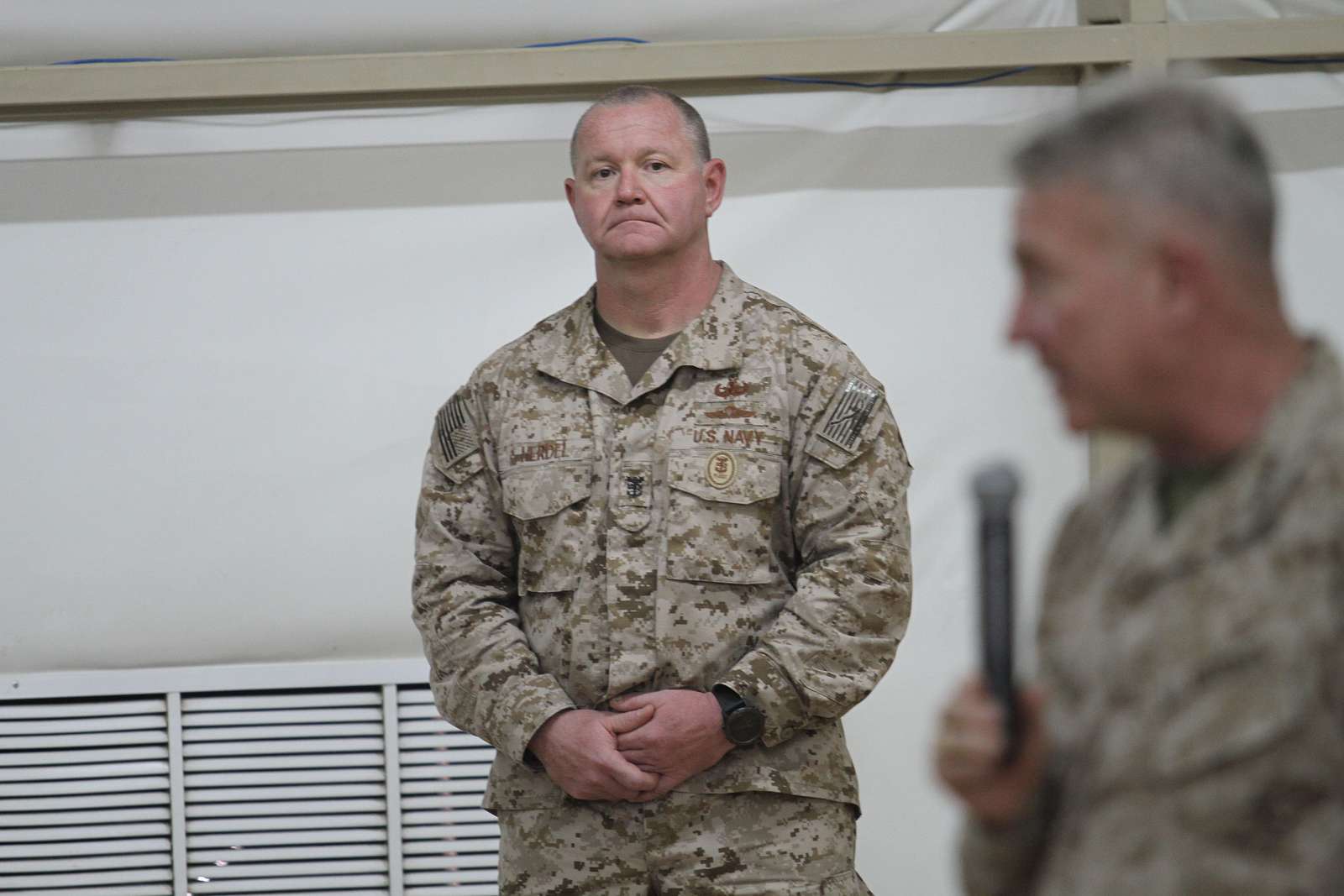 Fleet Master Chief James Herdel, left, senior enlisted - NARA & DVIDS ...