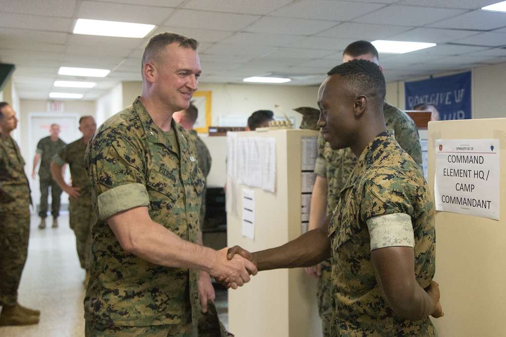 4th Marine Logistics Group Commanding General Congratulates Marine In 