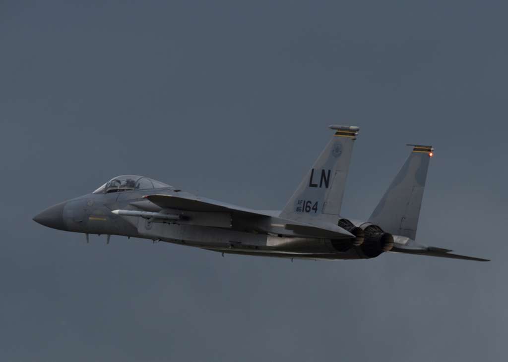 An F-15C Eagle Assigned To The 493rd Fighter Squadron - PICRYL Public ...