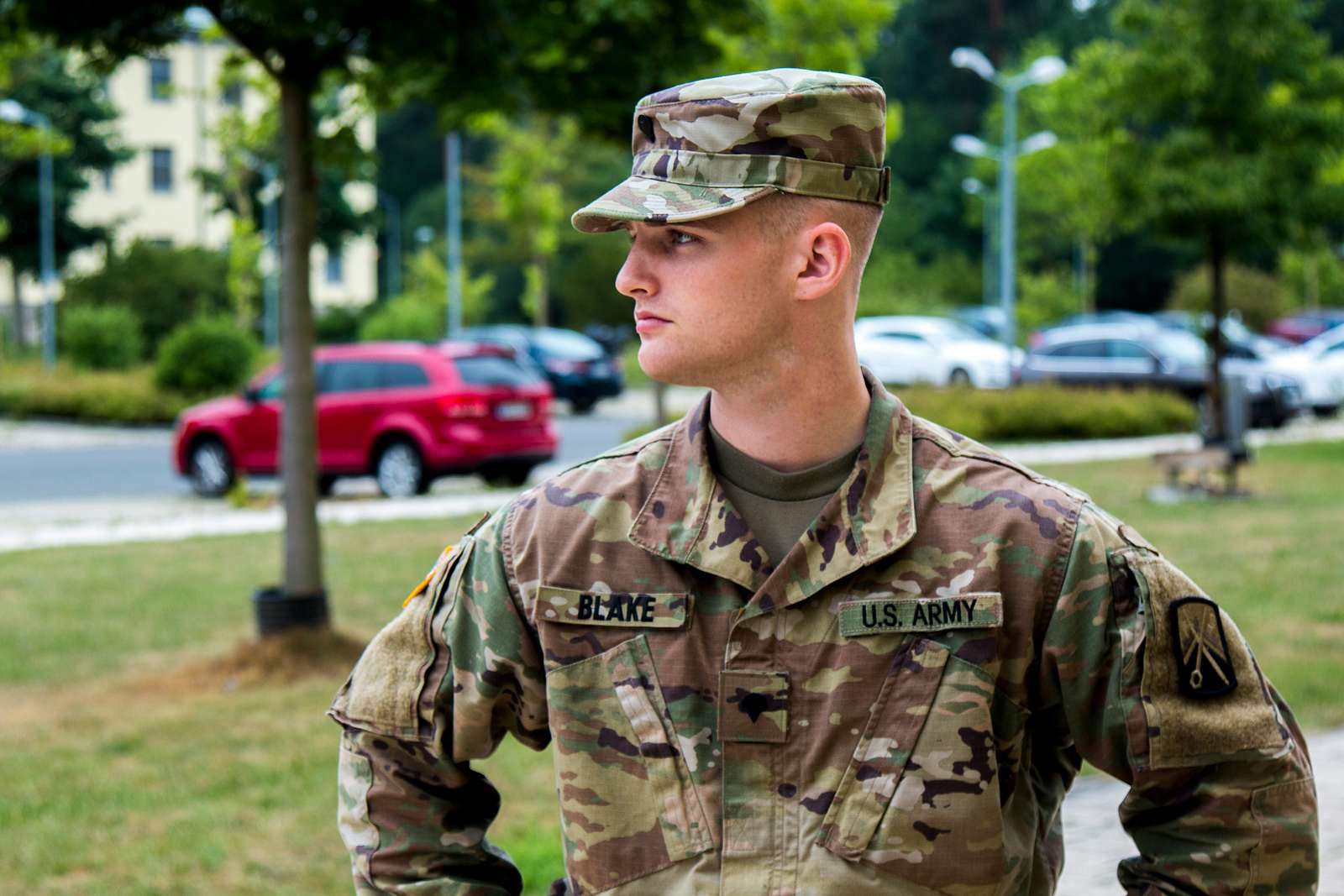 Spc. Ryan Blake poses for a picture Grafenwoehr, Germany, - NARA ...