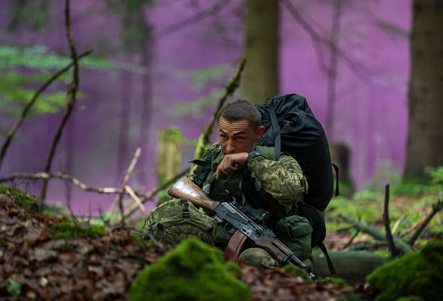 A Ukrainian mechanized infantry soldier takes a breather - NARA & DVIDS ...