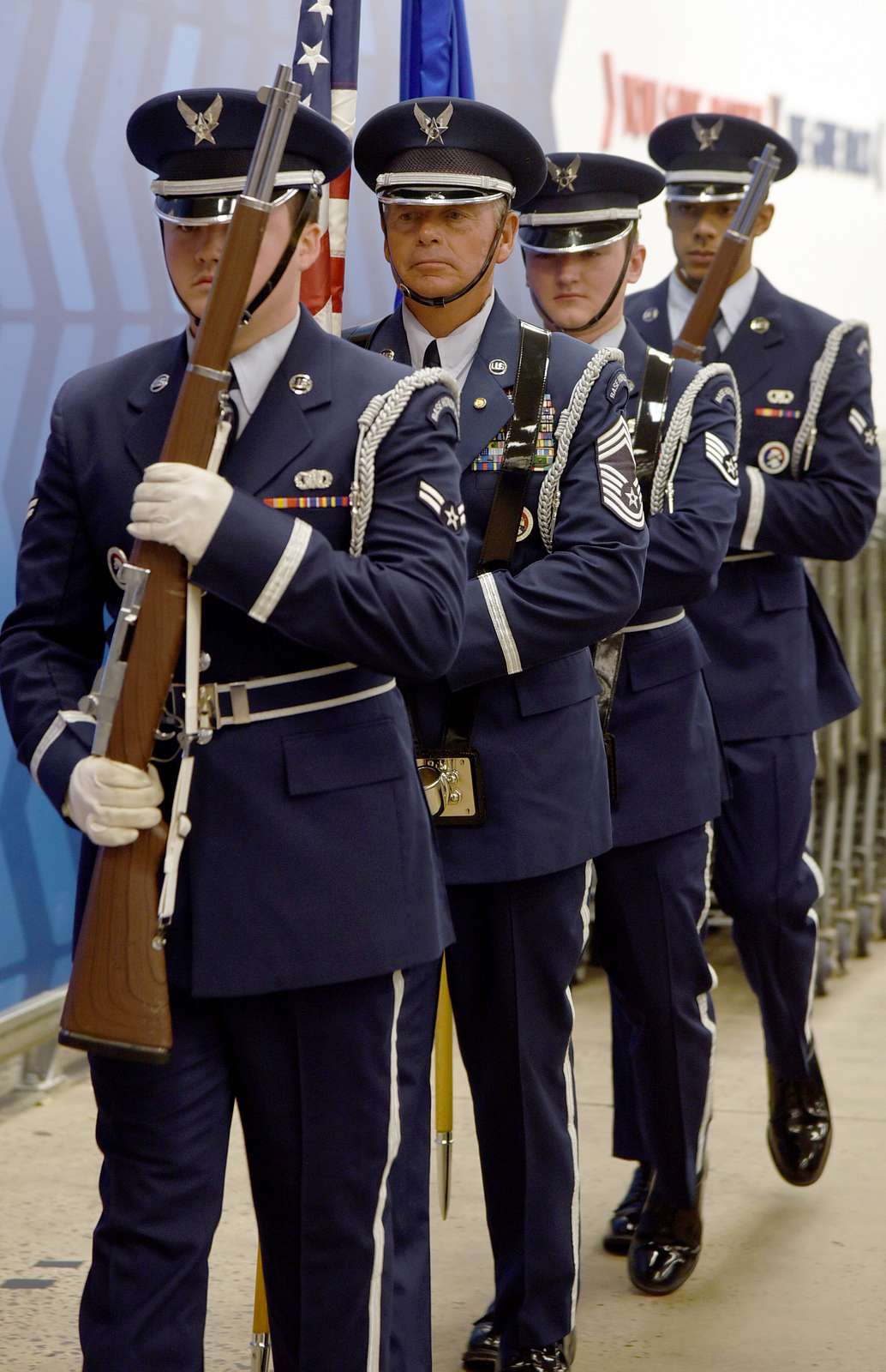 The Tinker Honor Guard, from left, Amn. First Class - NARA & DVIDS ...