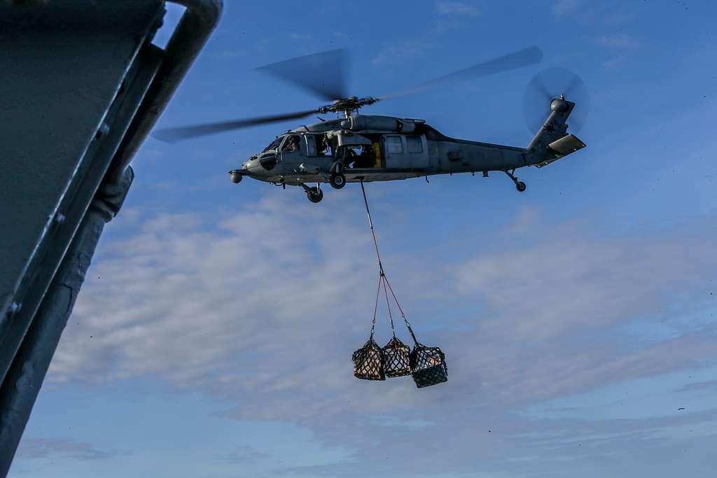 A U S Navy Mh 60 Sea Hawk Carries Cargo From A U S Nara And Dvids