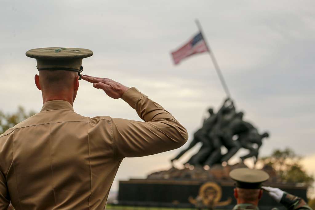 Sergeant Christopher Weddington, drill master, U.S. Marine Corps