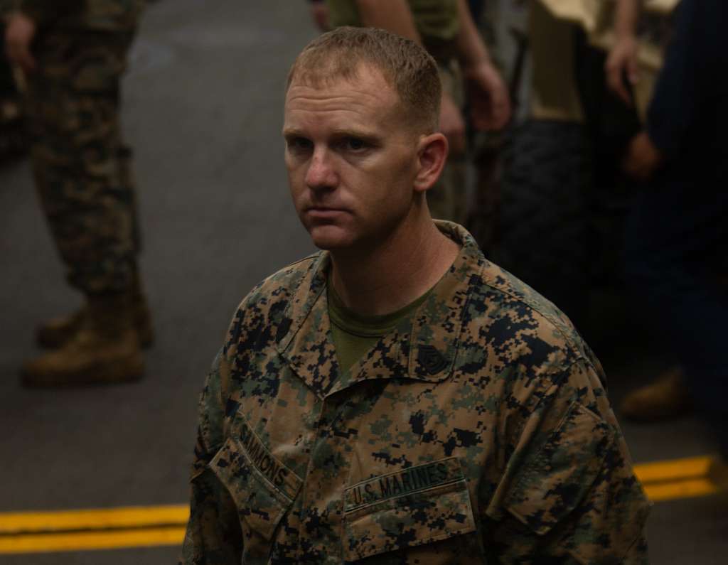 Us Marine Corps 1st Sgt Dustin Sammons Oversees Aav Drills During Exercise Tiger Triumph