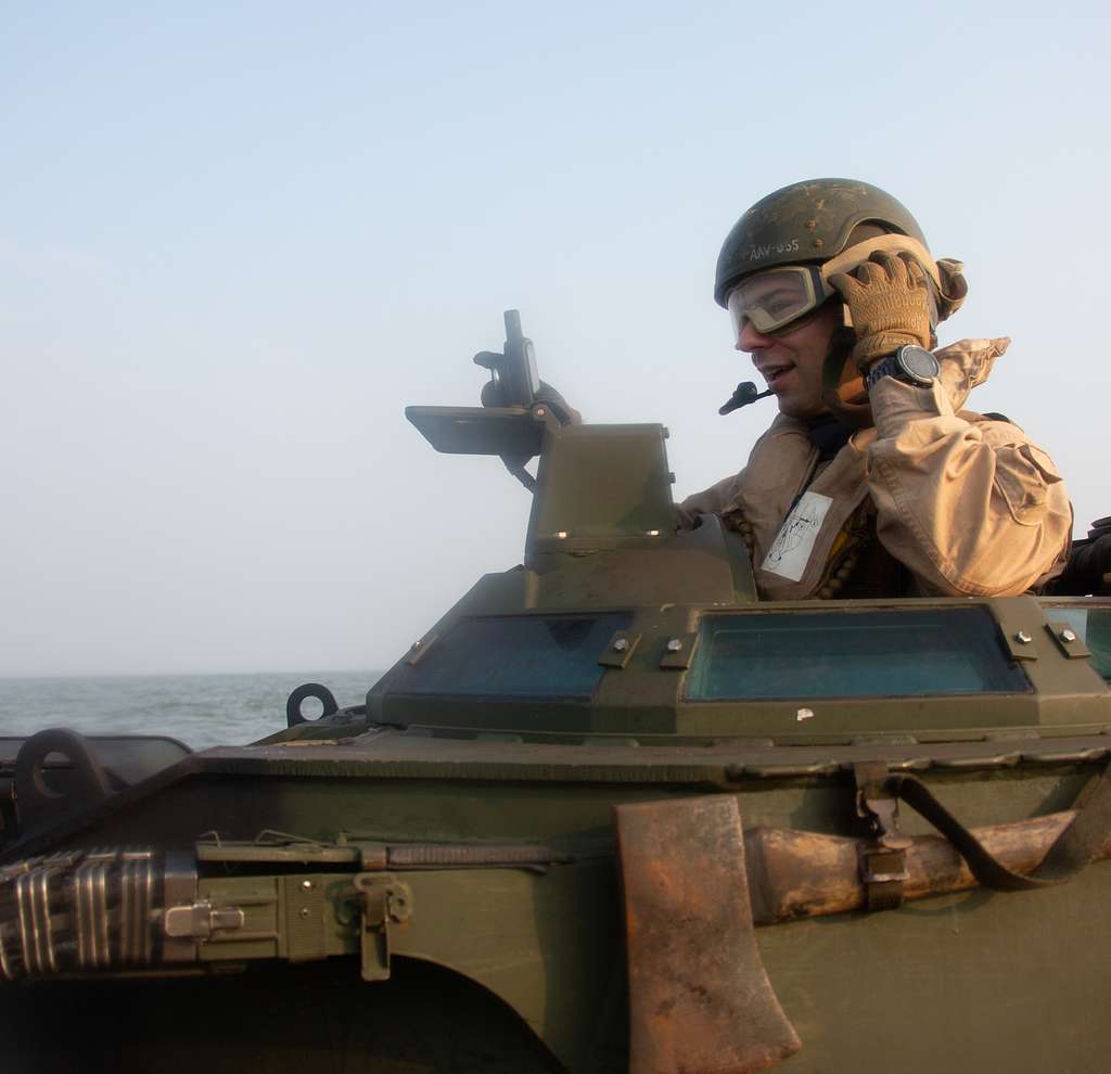 U.S. Marine Corps assault amphibious vehicles travel - PICRYL - Public