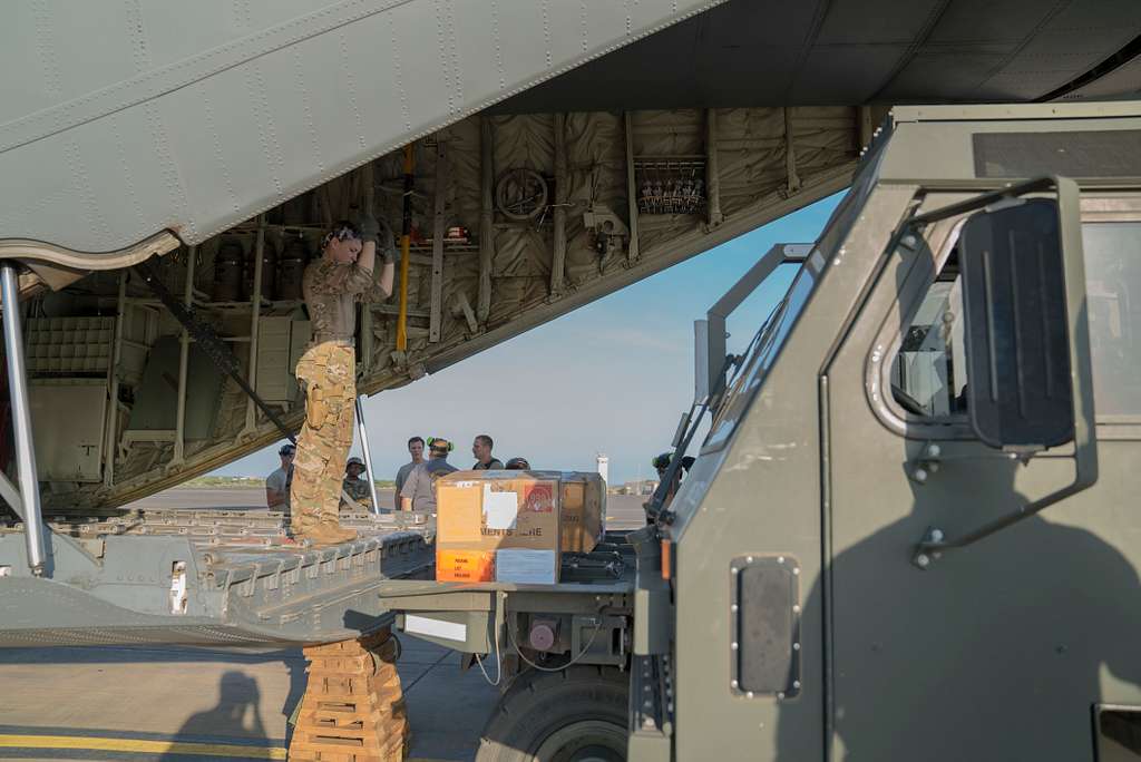 U.S. Air Force Airman 1st Class Chloe Lefebvre, loadmaster, - PICRYL ...