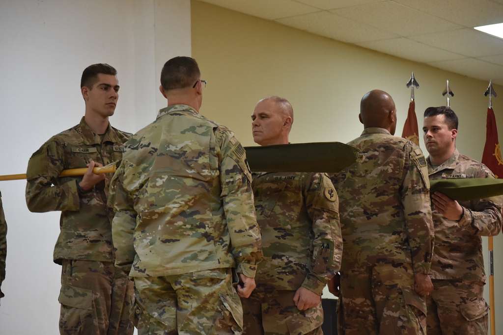 Sgt. Maj. Carlos Ruiz (right), outgoing sergeant major - NARA & DVIDS  Public Domain Archive Public Domain Search