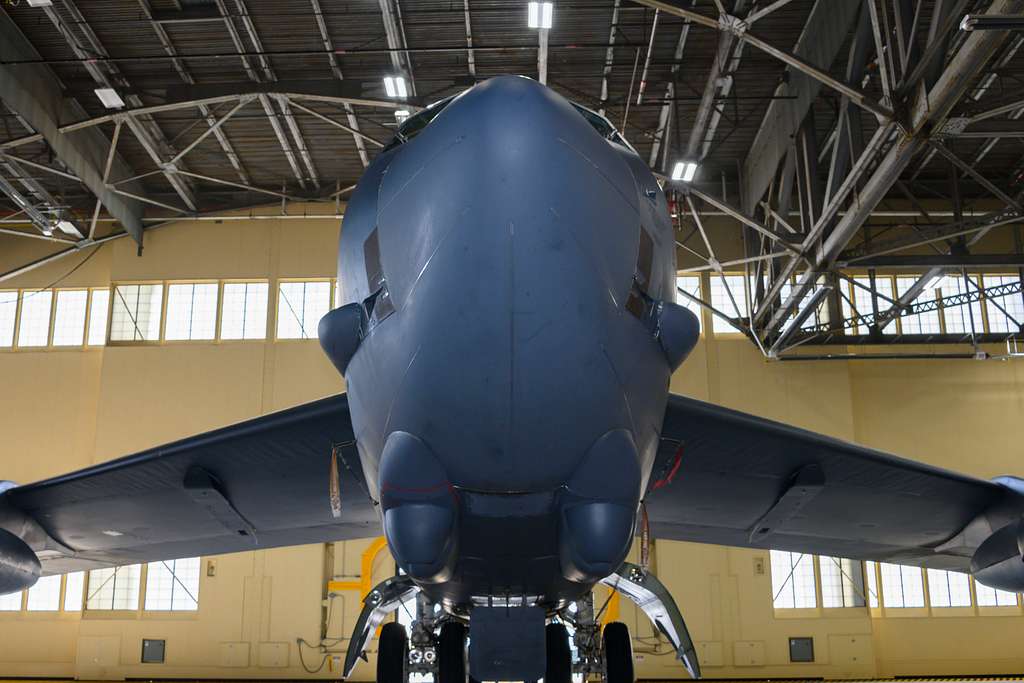 A B-52 Stratofortress sits in the hangar at Barksdale - NARA & DVIDS Public  Domain Archive Public Domain Search