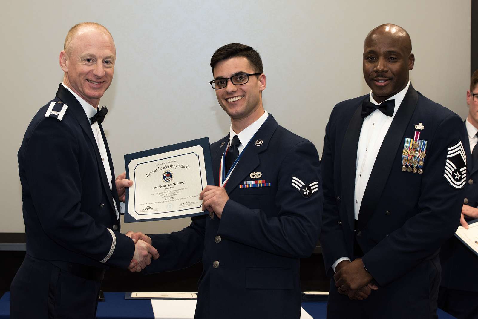 Students Of Airman Leadership School Class 20-B Receive - U.S. National ...