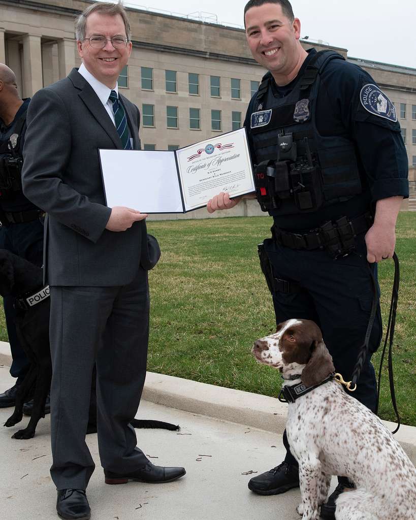 K-9 Sunny And Sergeant Kyle Murdock Receive Certificate - NARA & DVIDS ...