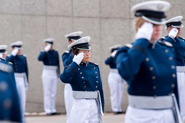 U.S. Air Force Academy -- Cadets march on to the terrazzo - NARA ...