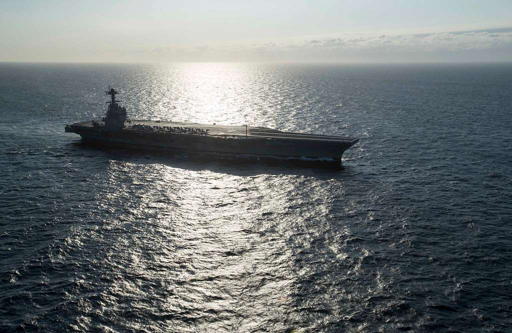 USS Gerald R. Ford (CVN 78) Steams In The Atlantic - NARA & DVIDS ...