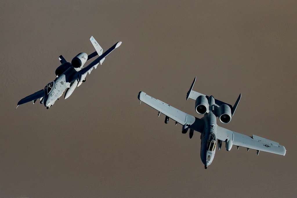 Two U.S. Air Force A-10 Thunderbolt II’s display formation - NARA ...